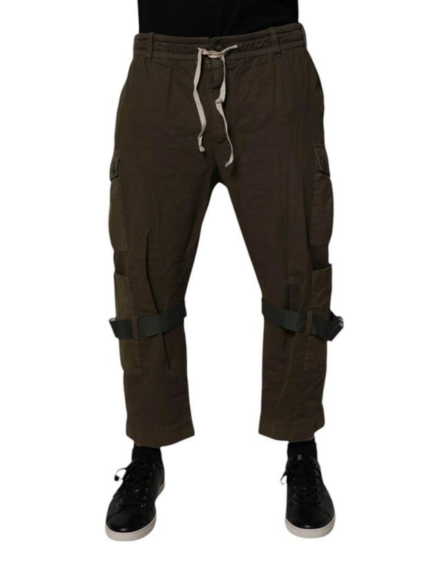 Dolce & Gabbana Brown Cotton Stretch Cargo Pants - Hilstor
