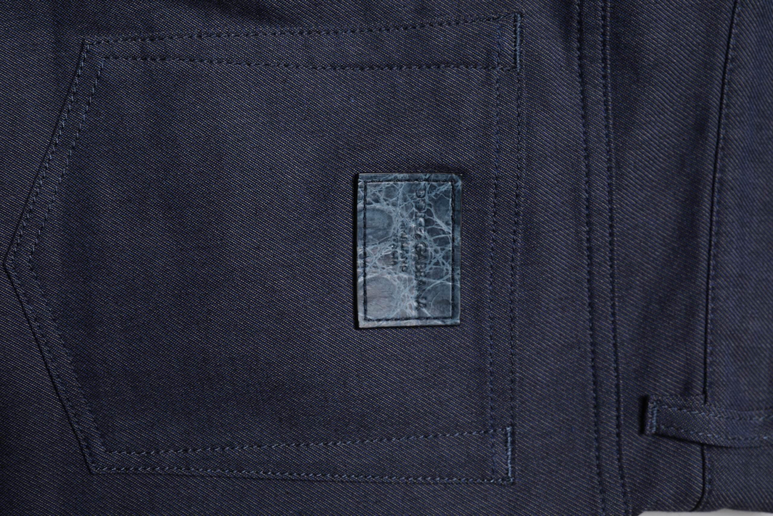 Dolce & Gabbana Dark Blue Cotton Stretch Skinny Denim Jeans - Hilstor