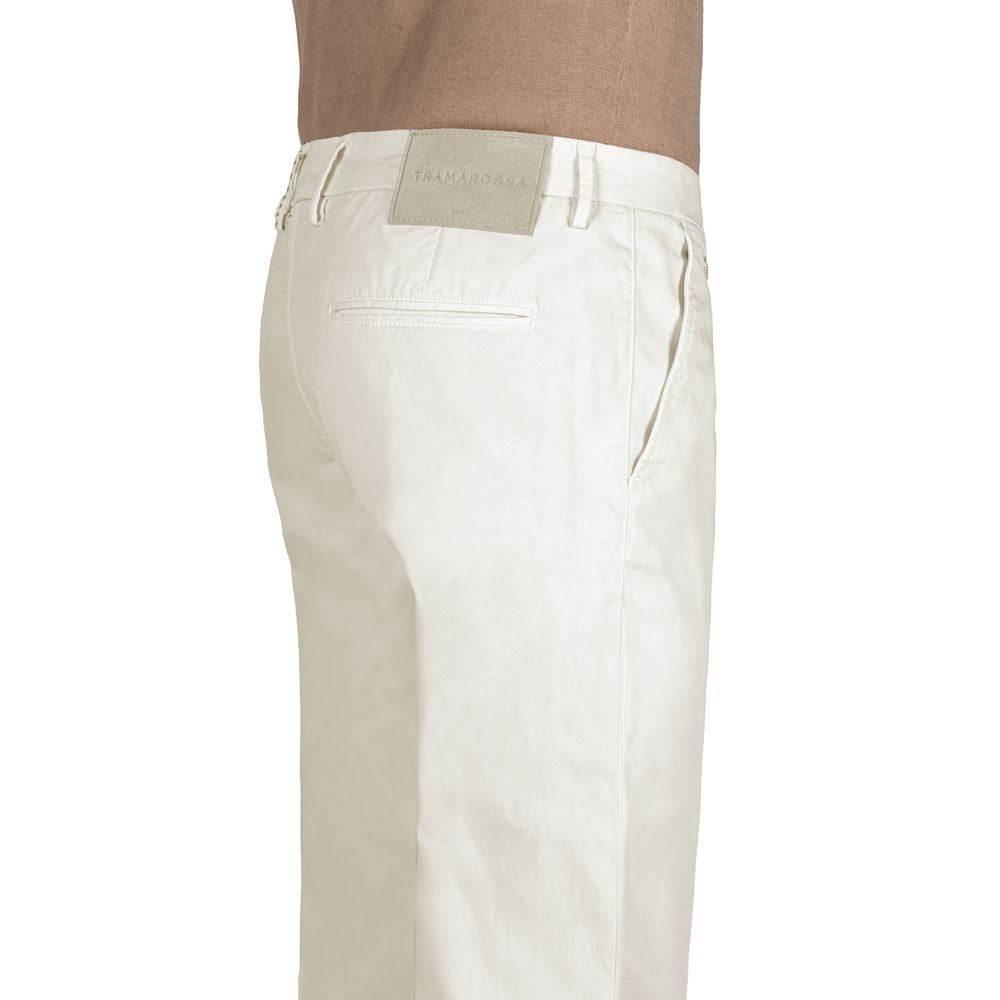 Tramarossa White Cotton Men Jeans - Hilstor