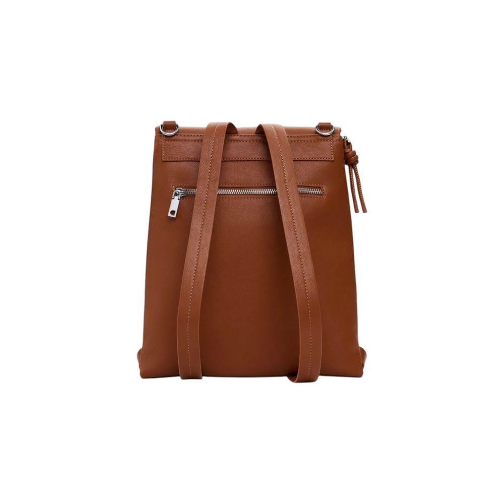 Desigual Brown Polyethylene Backpack - Hilstor