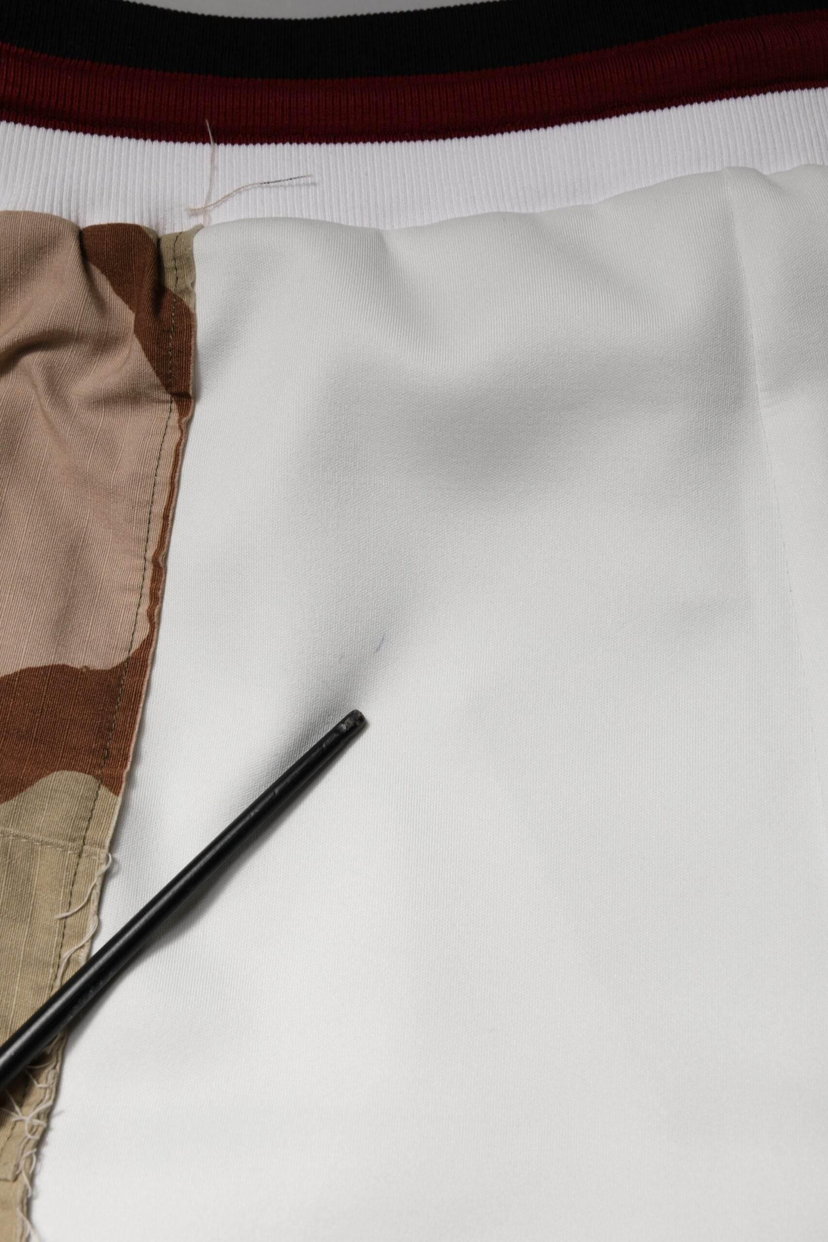 Dolce & Gabbana White Camouflage Patchwork Sweatpants Pants - Hilstor