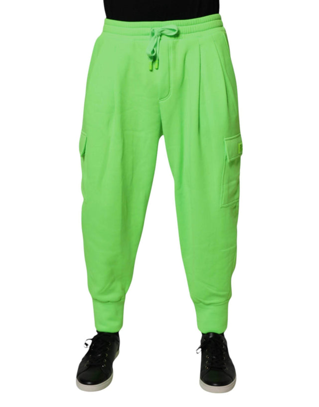 Dolce & Gabbana Neon Green Cargo Jogger Men Sweatpants Pants - Hilstor