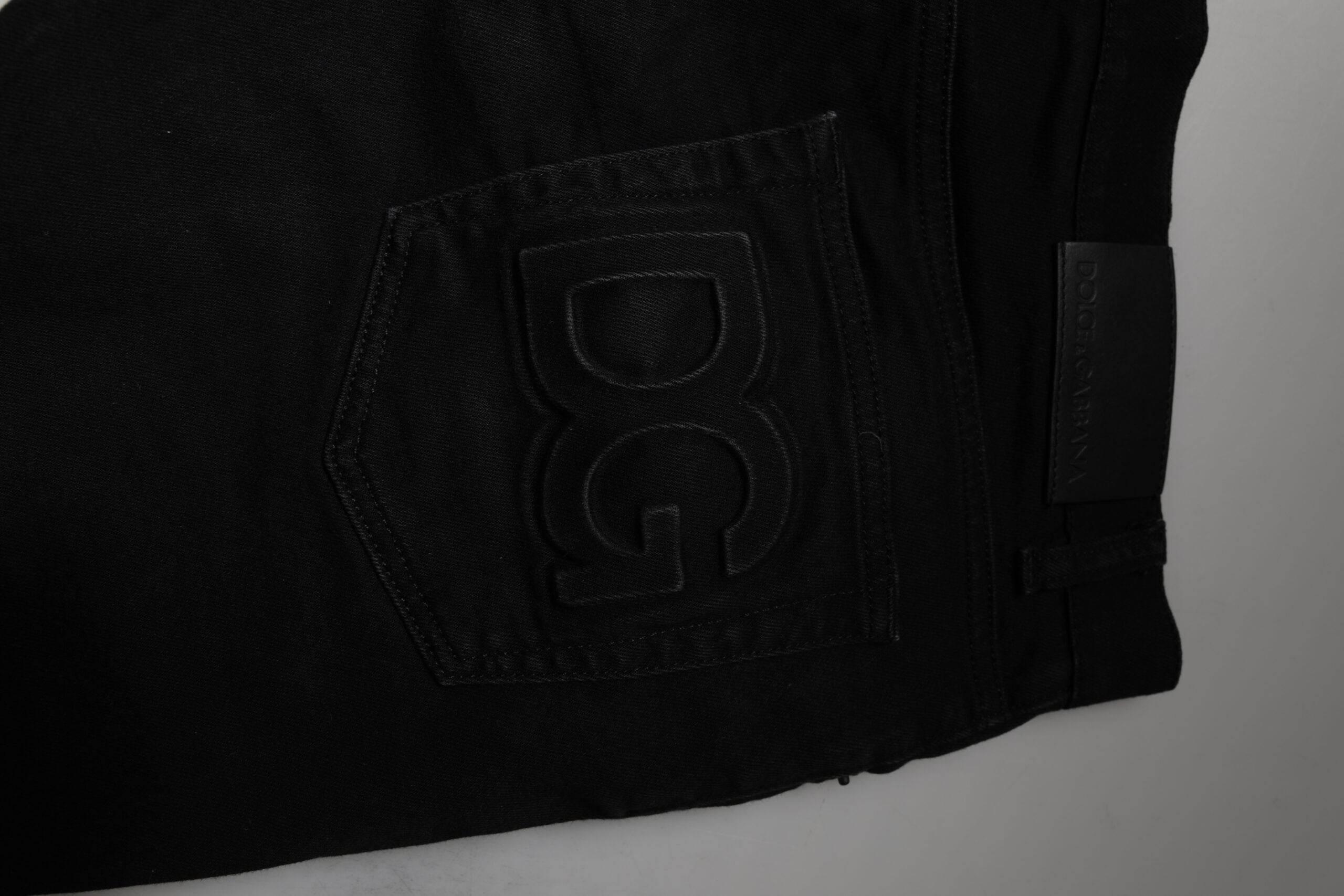 Dolce & Gabbana Black Cotton Stretch Skinny Men Denim Jeans - Hilstor