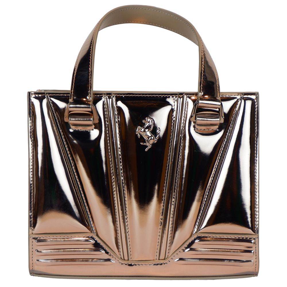 Ferrari Gray Leather Handbag - Hilstor