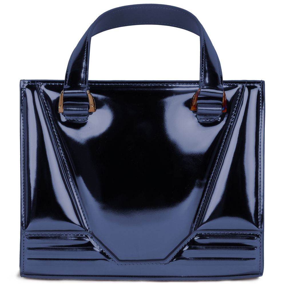 Ferrari Blue Leather Handbag - Hilstor