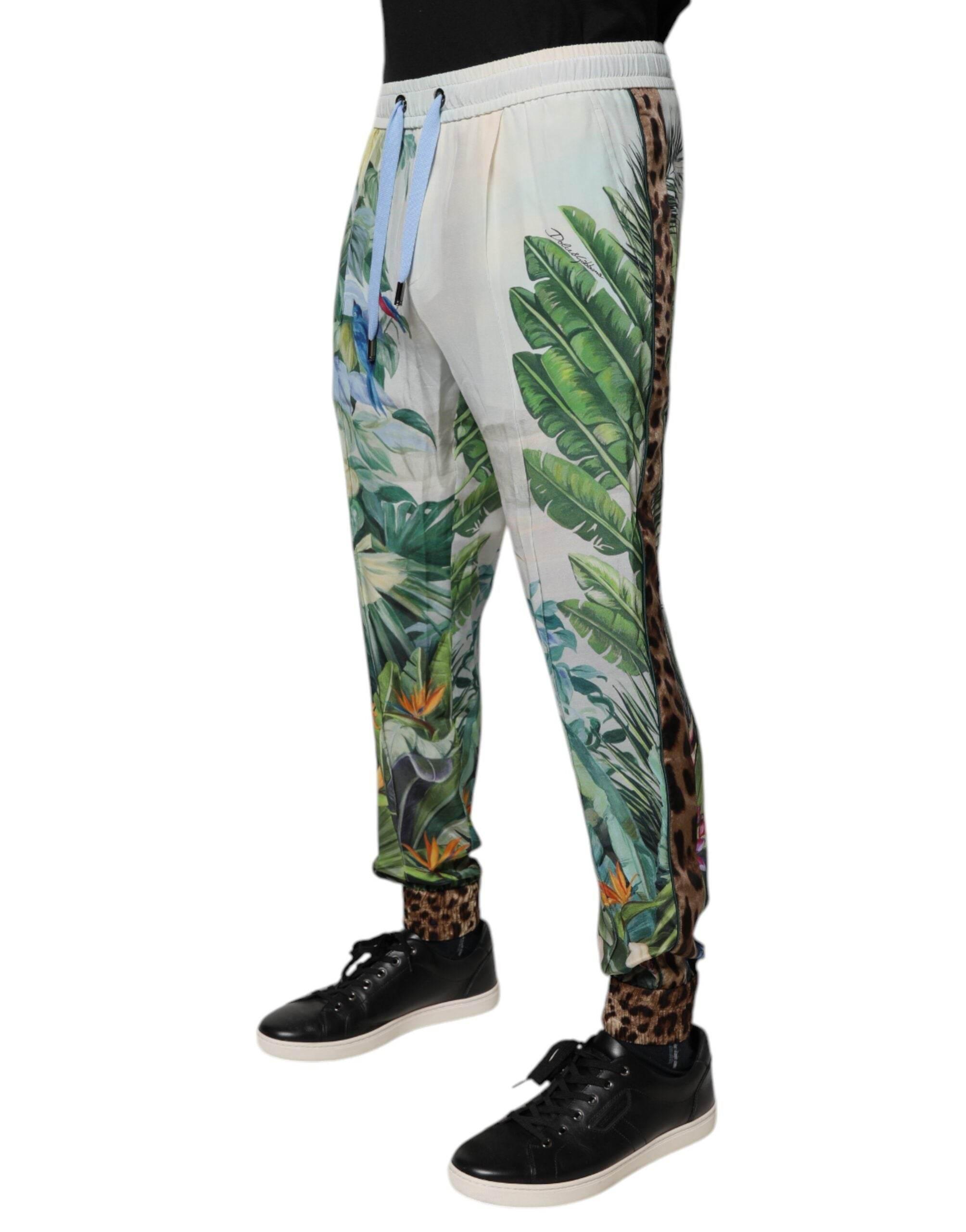 Dolce & Gabbana Multicolor Tropical Jogger Sweatpants Pants - Hilstor