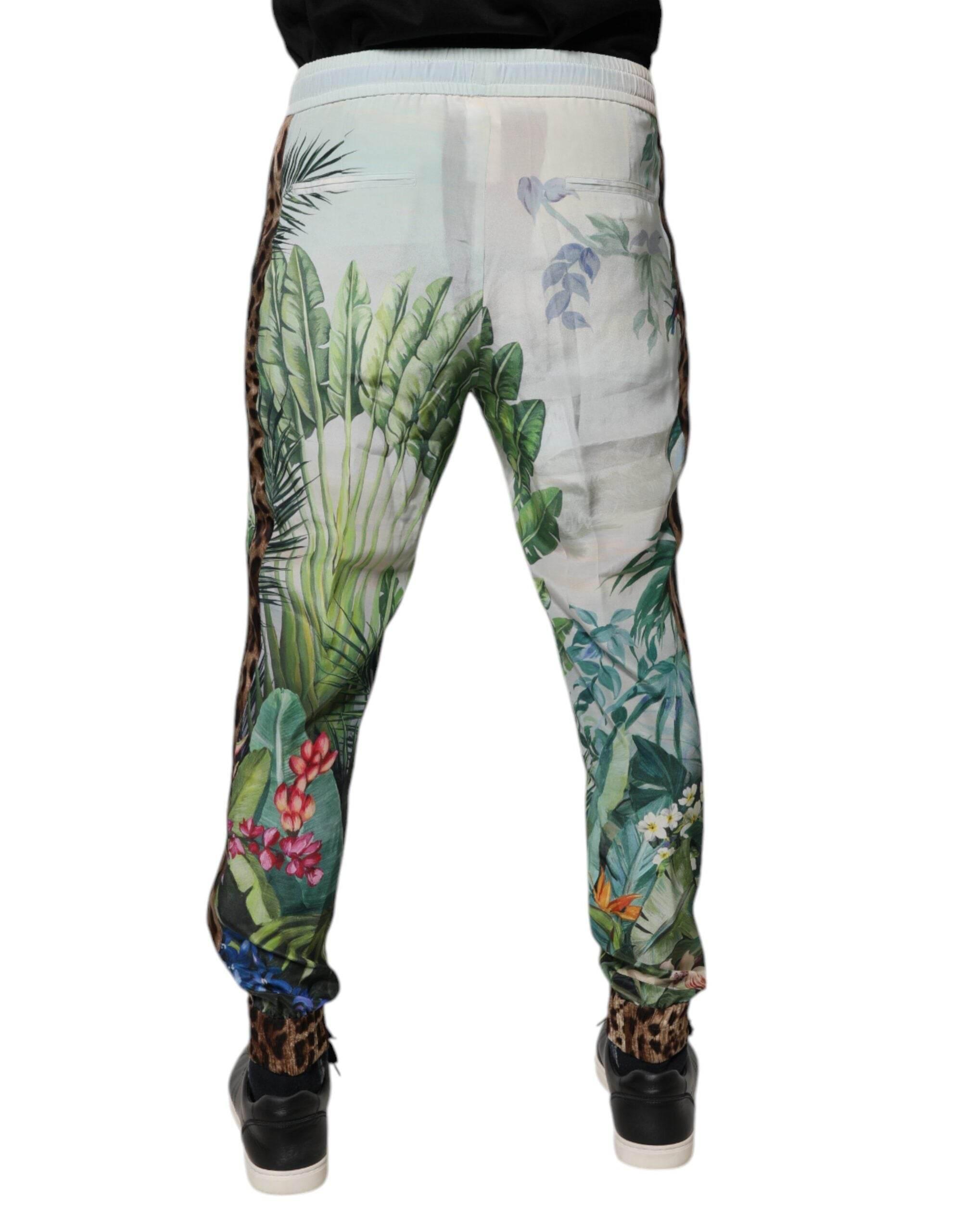 Dolce & Gabbana Multicolor Tropical Jogger Sweatpants Pants - Hilstor