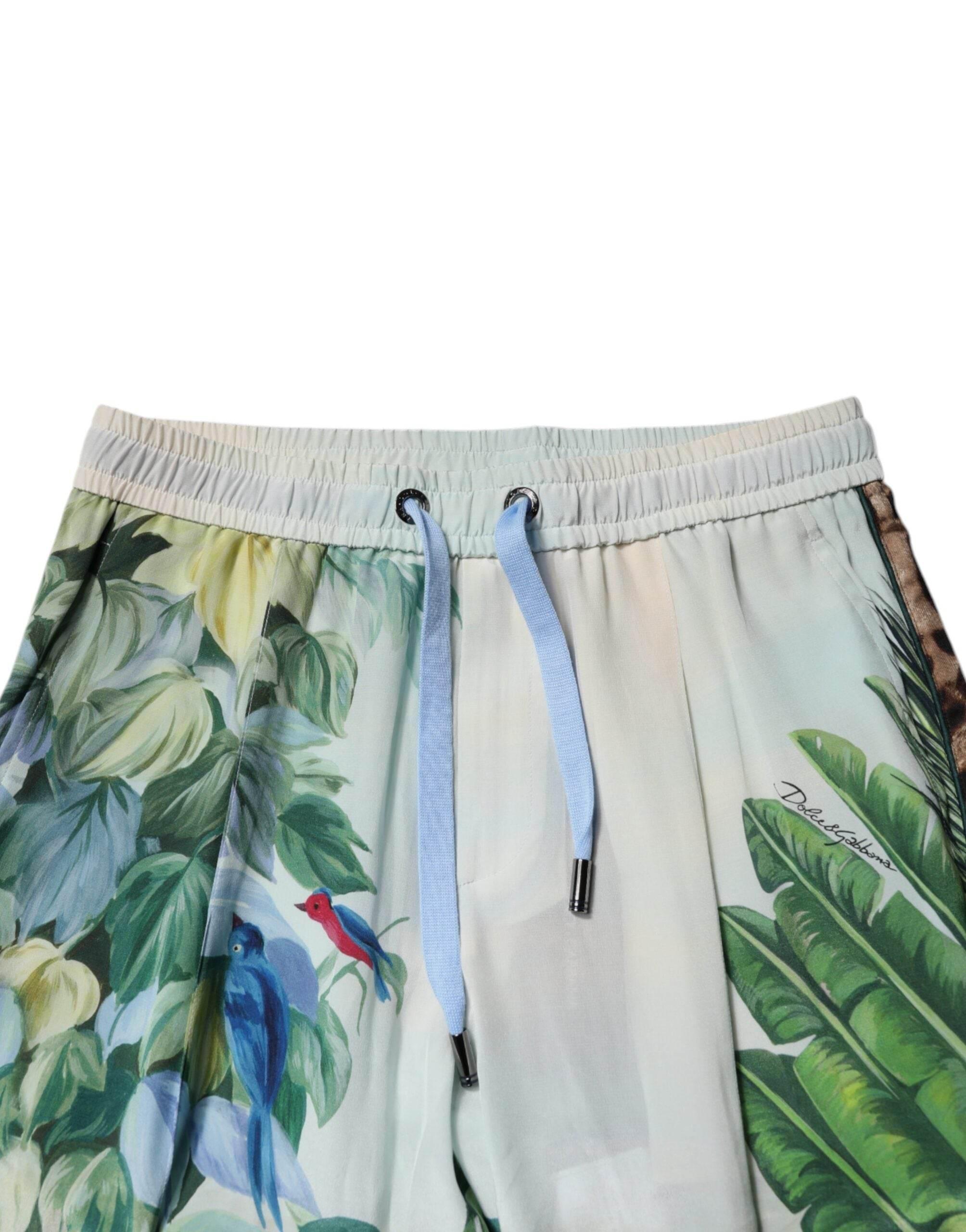 Dolce & Gabbana Multicolor Tropical Jogger Sweatpants Pants - Hilstor