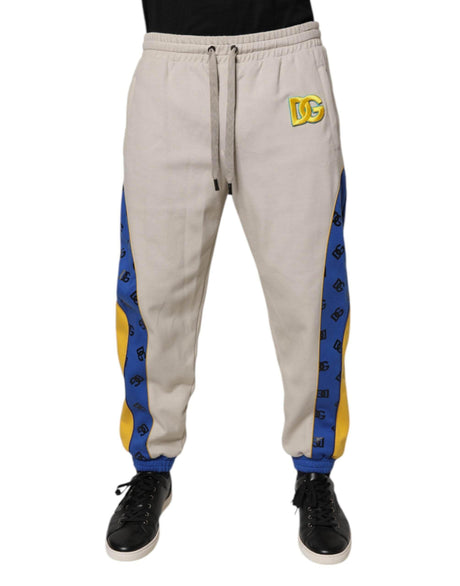 Dolce & Gabbana Multicolor Cotton DG Jogger Sweatpants Pants - Hilstor
