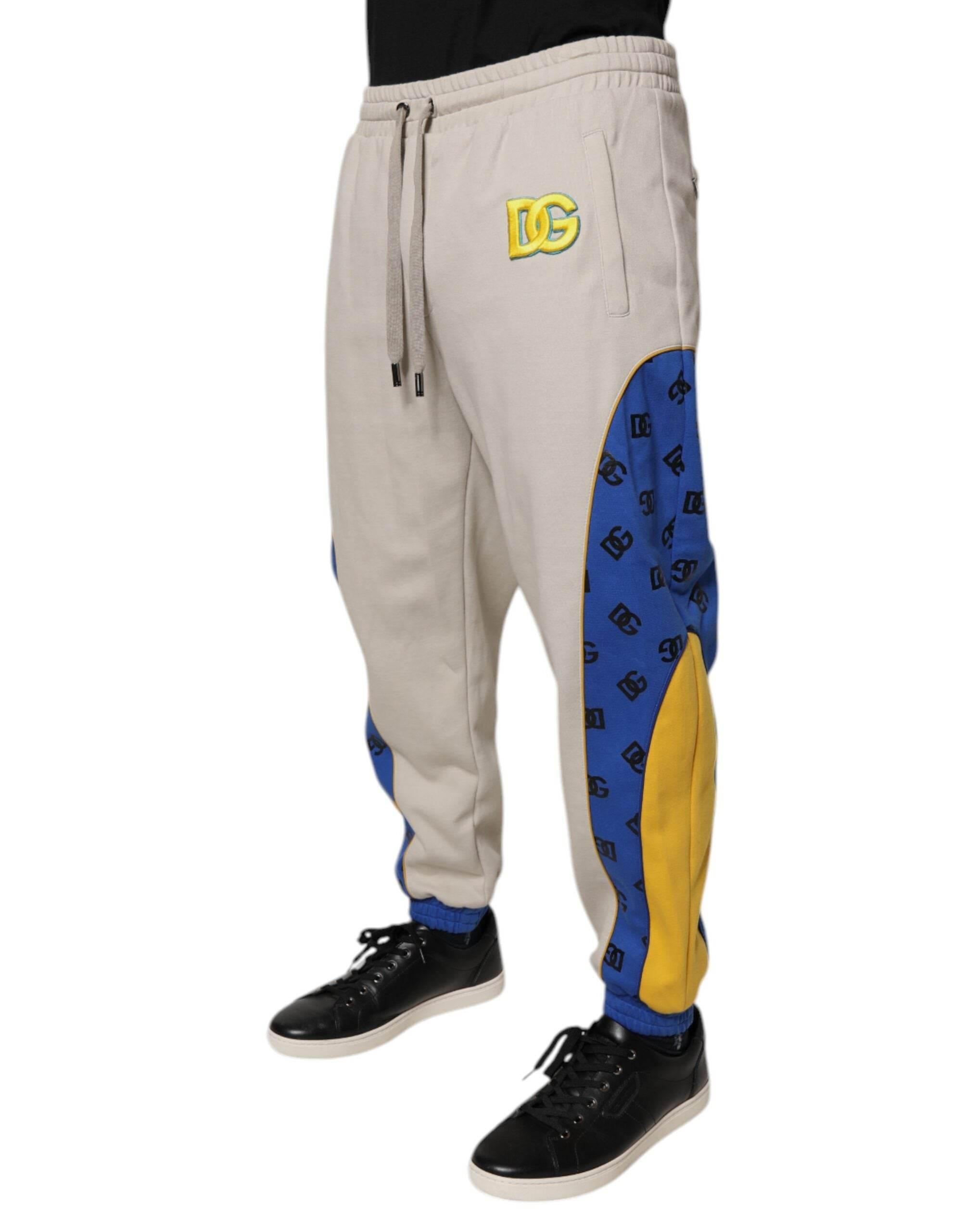 Dolce & Gabbana Multicolor Cotton DG Jogger Sweatpants Pants - Hilstor