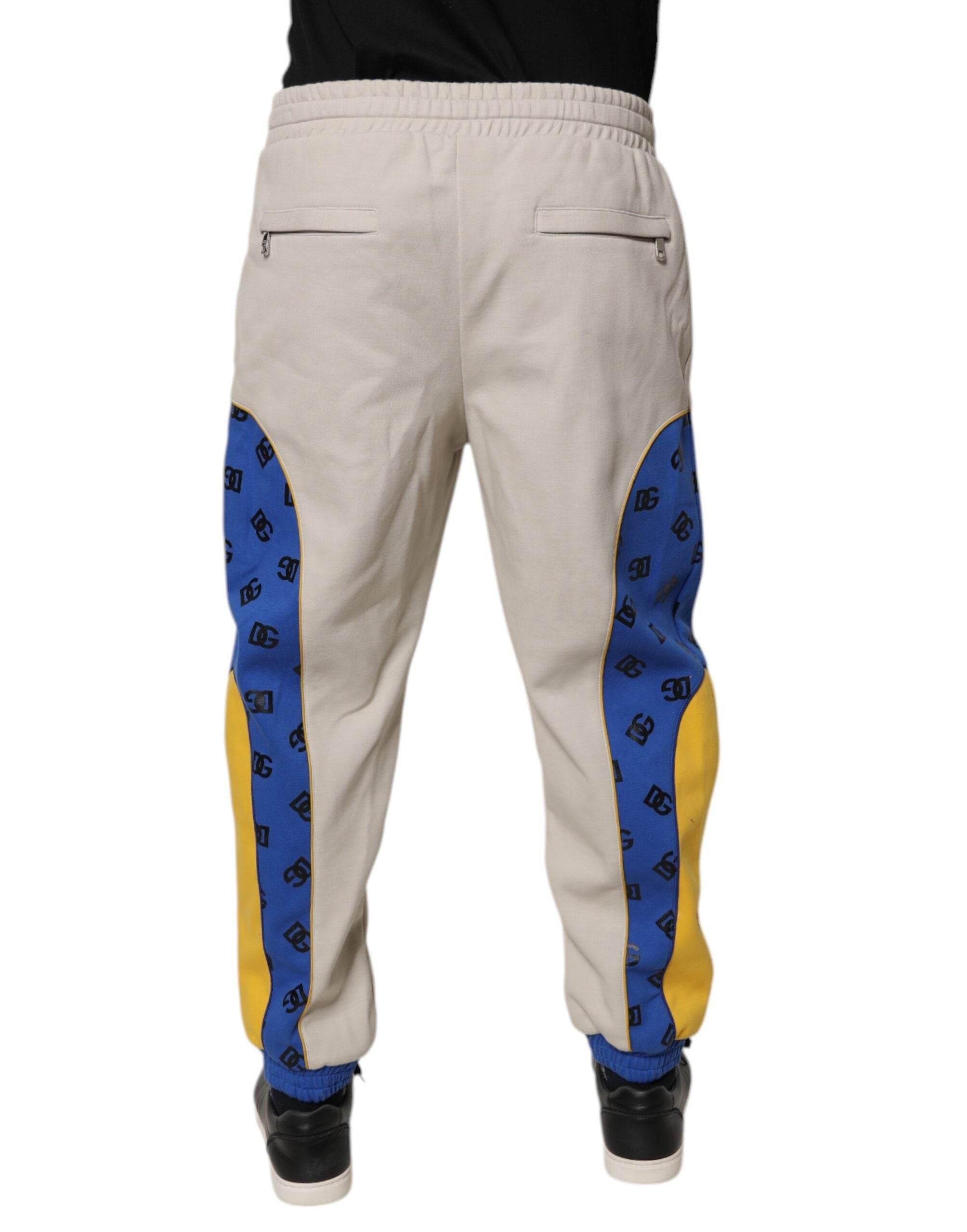 Dolce & Gabbana Multicolor Cotton DG Jogger Sweatpants Pants - Hilstor