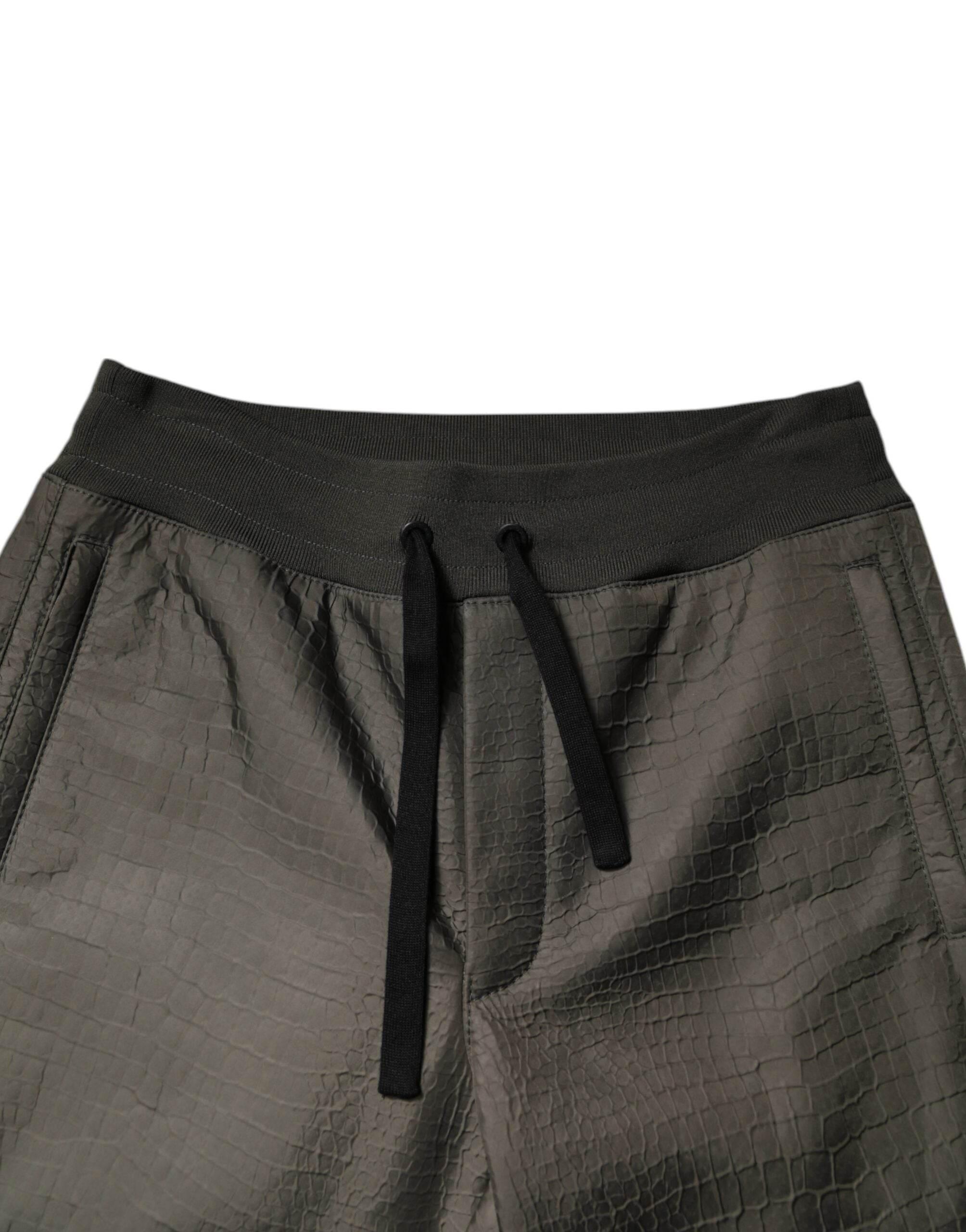 Dolce & Gabbana Brown Lambskin Leather Men Sweatpants Pants - Hilstor