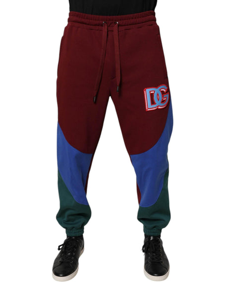 Dolce & Gabbana Multicolor Cotton Men Jogger Sweatpants Pants - Hilstor