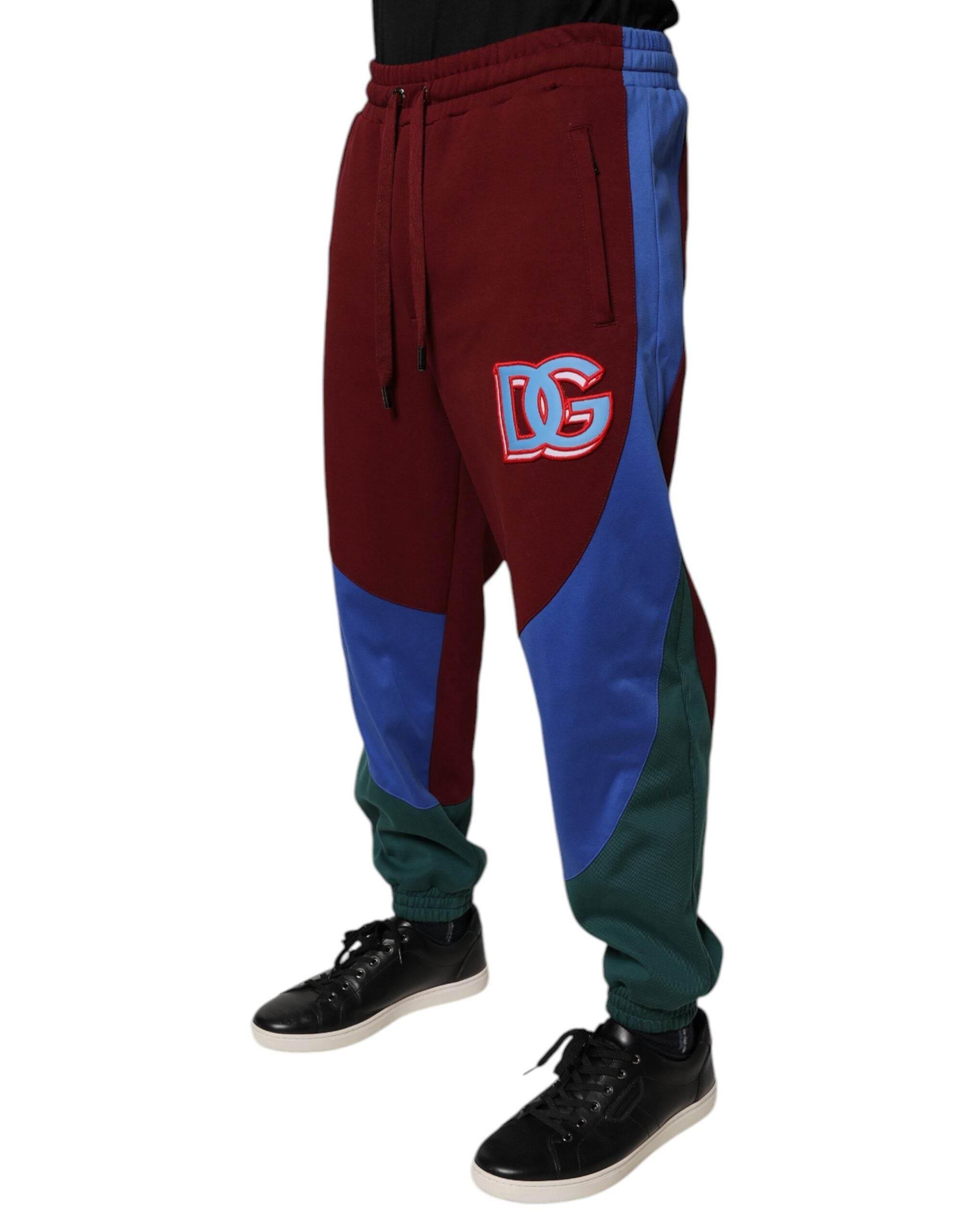 Dolce & Gabbana Multicolor Cotton Men Jogger Sweatpants Pants - Hilstor