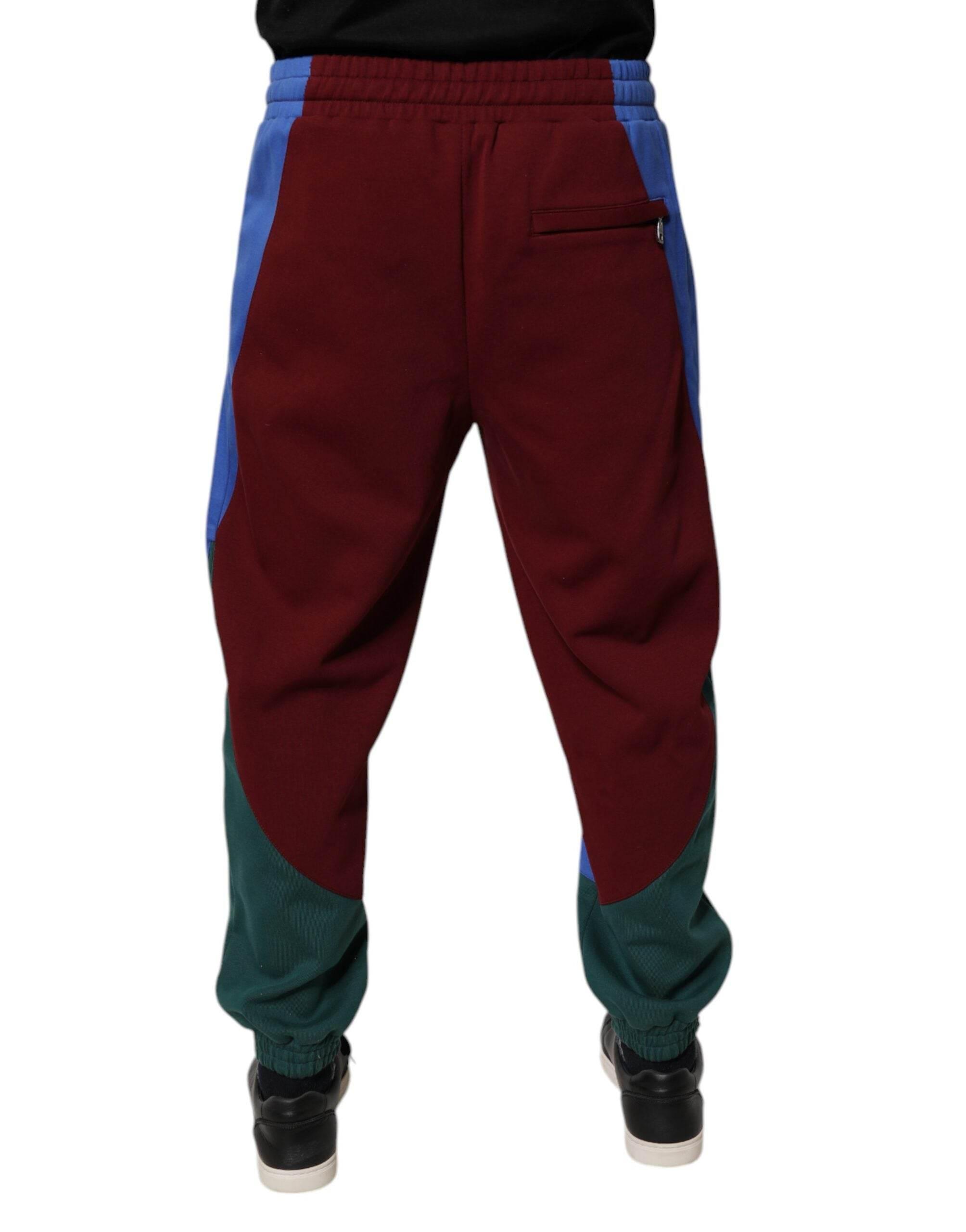 Dolce & Gabbana Multicolor Cotton Men Jogger Sweatpants Pants - Hilstor