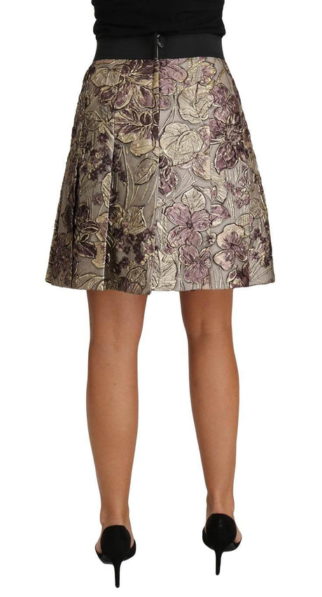 Dolce & Gabbana Floral Jacquard A-Line Skirt Delight - Hilstor