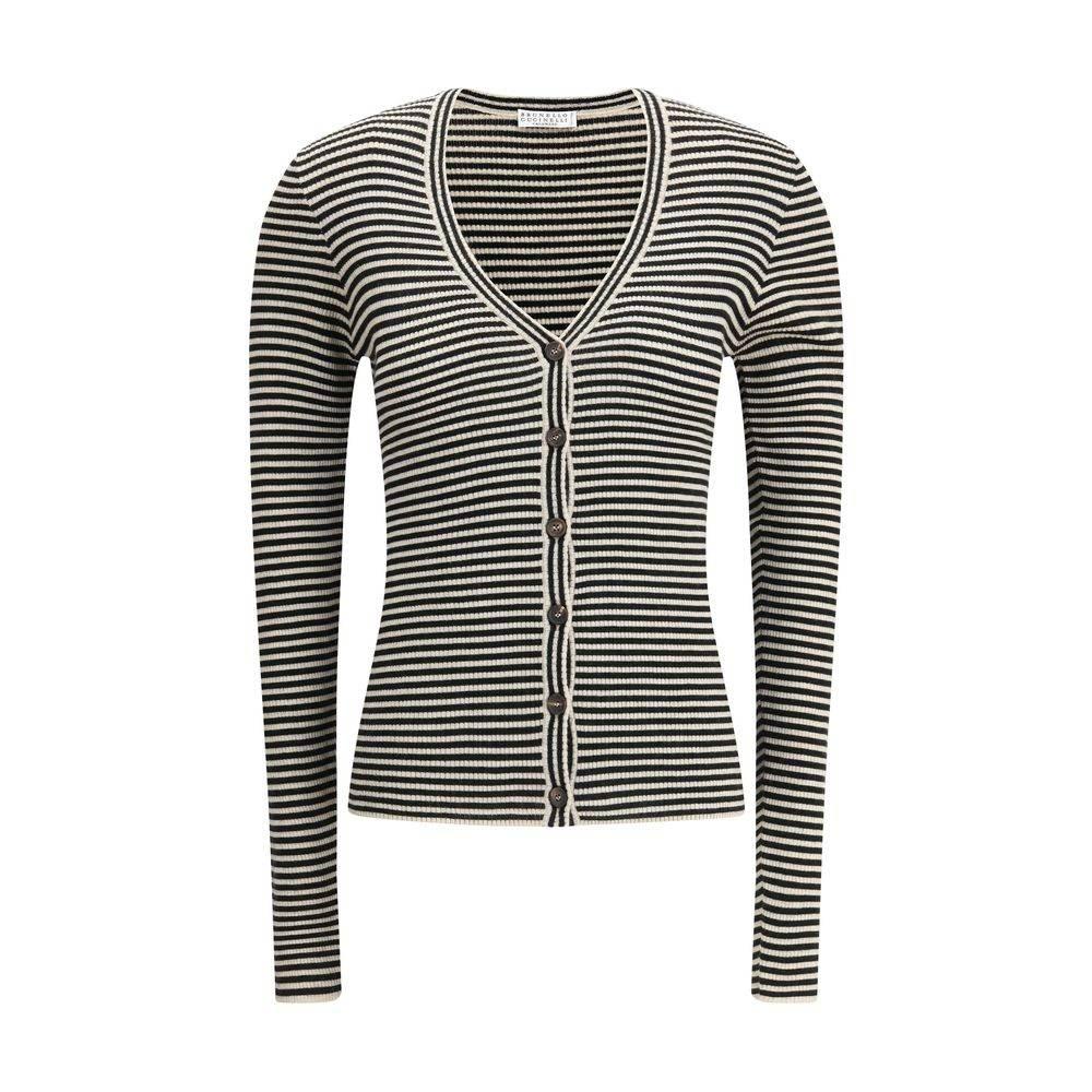 Brunello Cucinelli Striped Cardigan - Hilstor