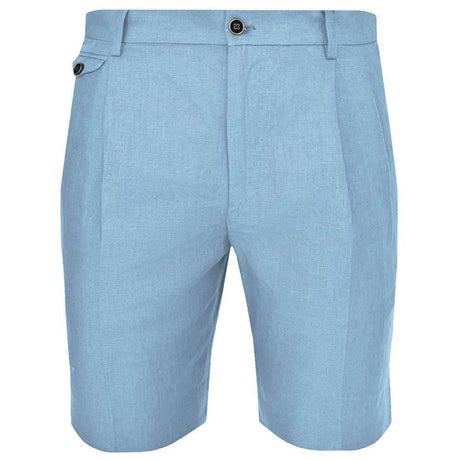Dolce & Gabbana Light Blue Linen Short - Hilstor