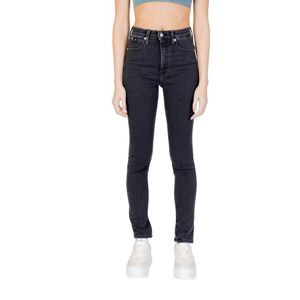 Calvin Klein Jeans Black Cotton Skinny Jean - Hilstor