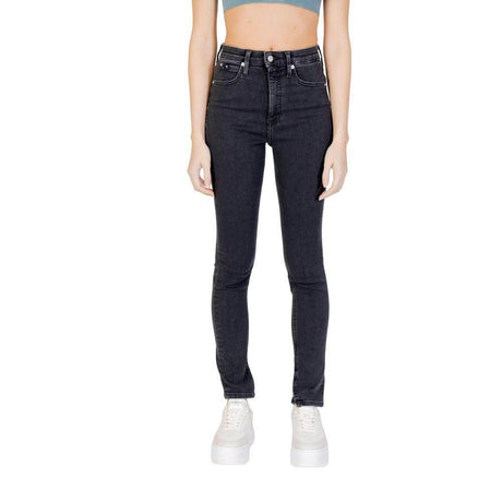 Calvin Klein Jeans Black Cotton Skinny Jean - Hilstor