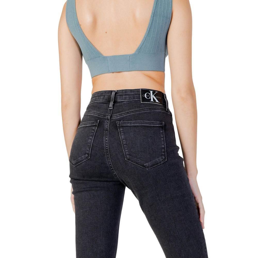 Calvin Klein Jeans Black Cotton Skinny Jean - Hilstor