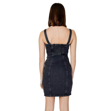 Tommy Hilfiger Jeans Black Recycled Cotton Dress - Hilstor