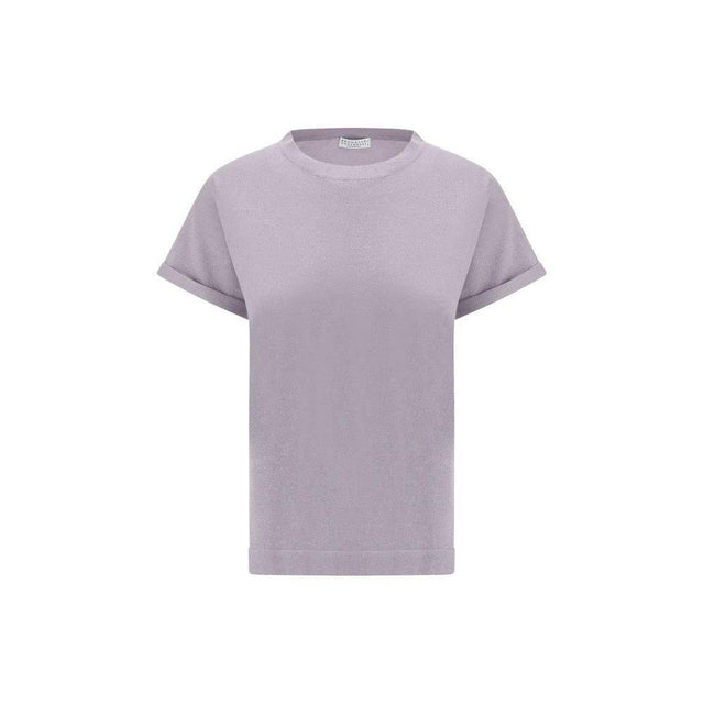 Brunello Cucinelli cashmere glitter T-shirt - Hilstor