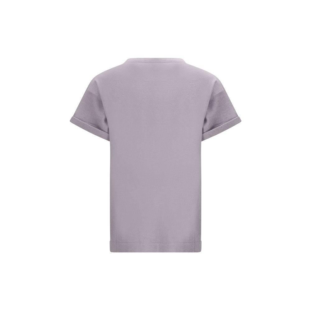 Brunello Cucinelli cashmere glitter T-shirt - Hilstor
