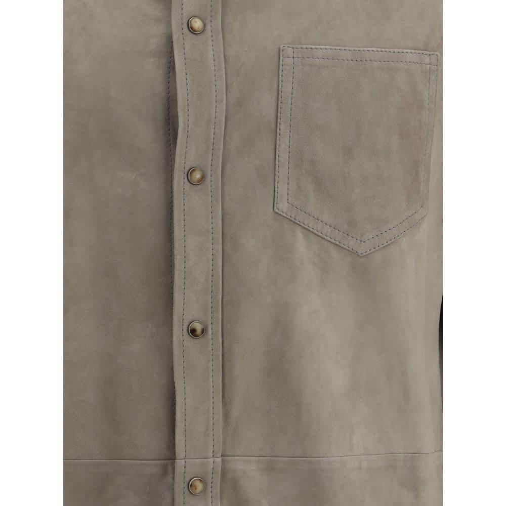 Brunello Cucinelli Suede Shirt - Hilstor