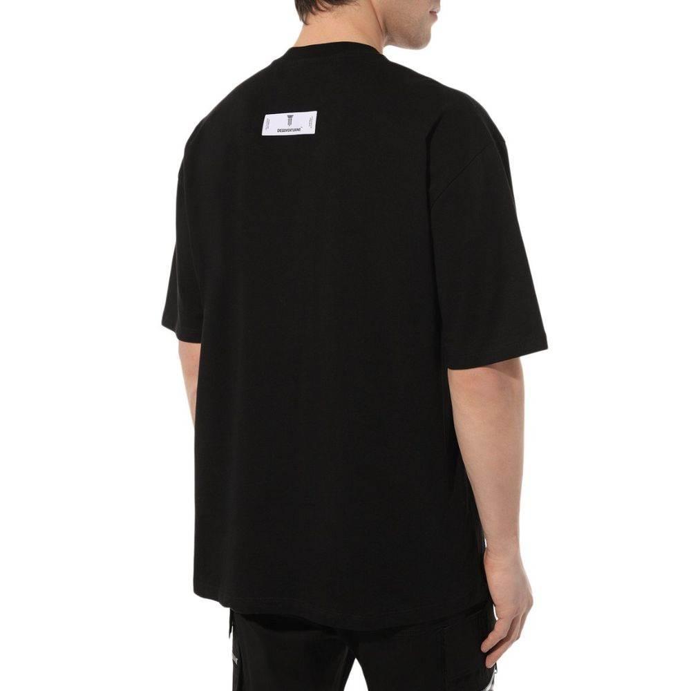 Diego Venturino Black Cotton T-Shirt - Hilstor