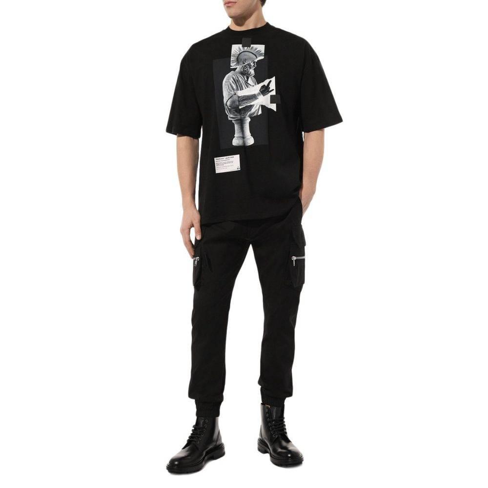 Diego Venturino Black Cotton T-Shirt - Hilstor