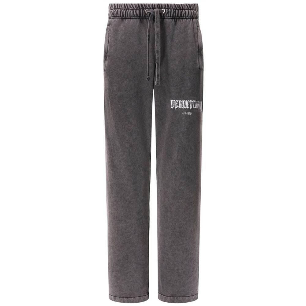 Diego Venturino Gray Cotton Men Trouser - Hilstor