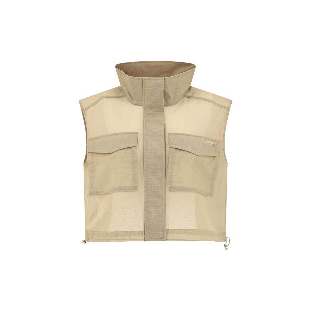 PINKO Cropped Gilet Jacket