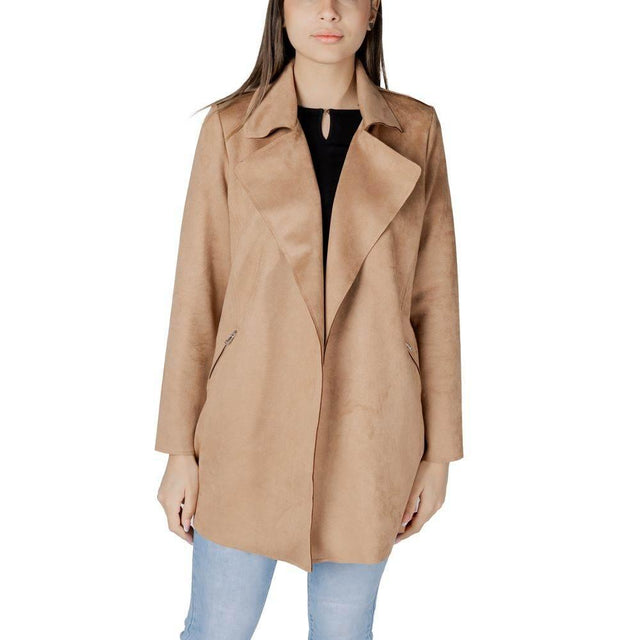 Street One Beige Polyester Jackets & Coat - Hilstor