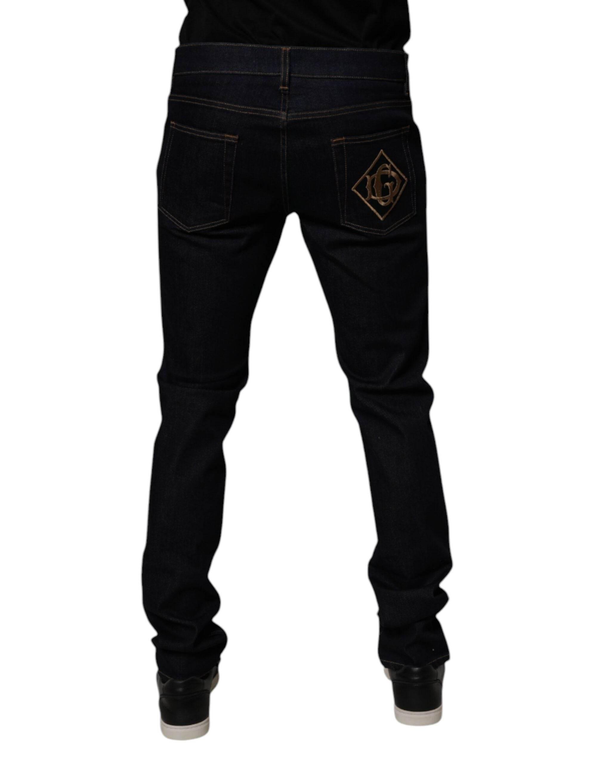 Dolce & Gabbana Black Cotton Stretch Men Skinny Denim Jeans - Hilstor