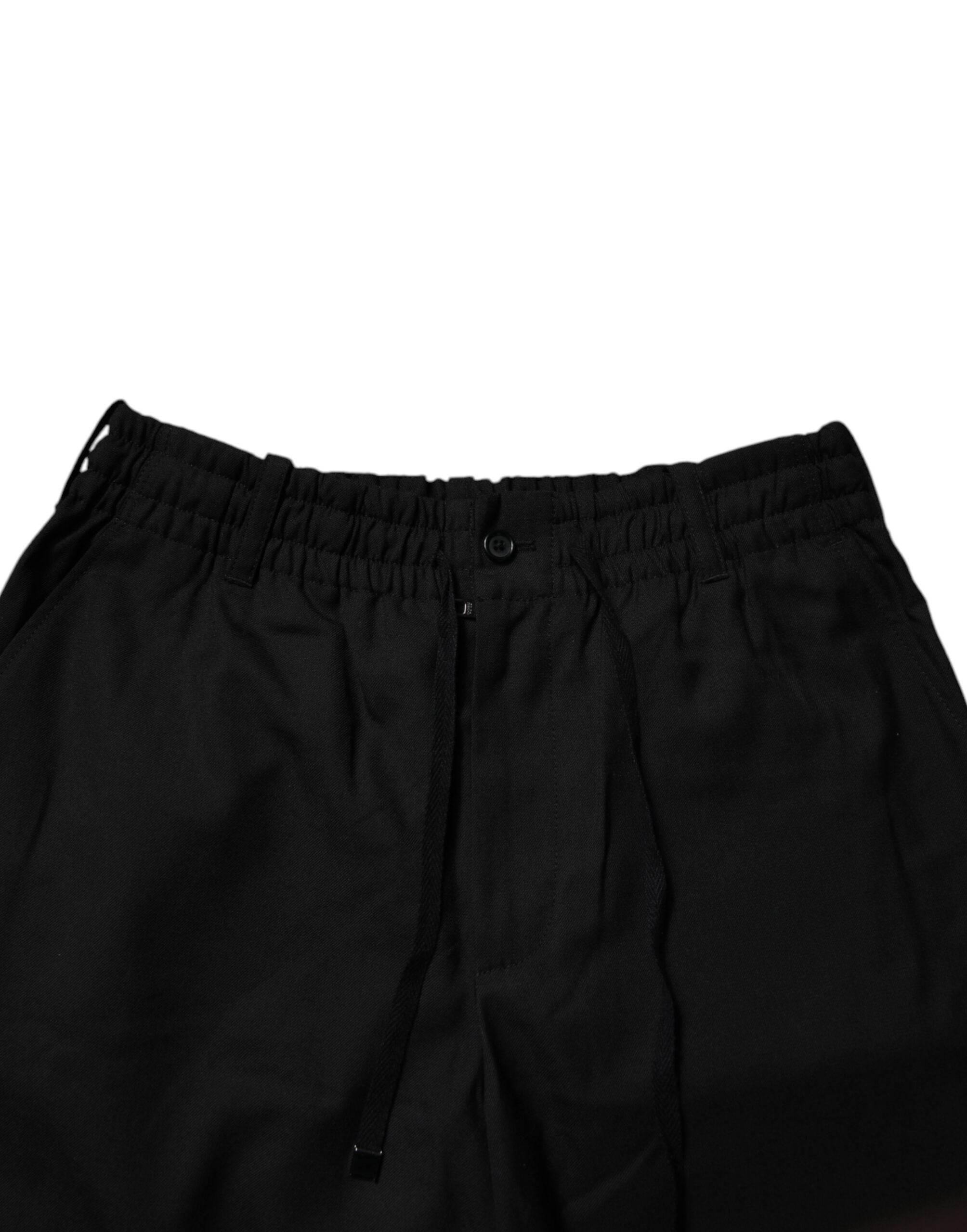 Dolce & Gabbana Black Polyester Men Cropped Pants - Hilstor