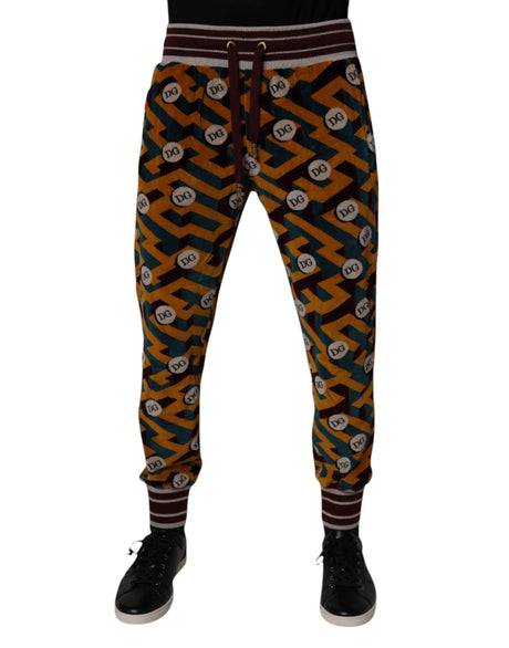 Dolce & Gabbana Multicolor Logo Monogram Jogger Sweatpants Pants - Hilstor