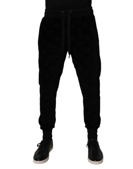 Dolce & Gabbana Black Cotton Jogger Men Sweatpants Pants - Hilstor
