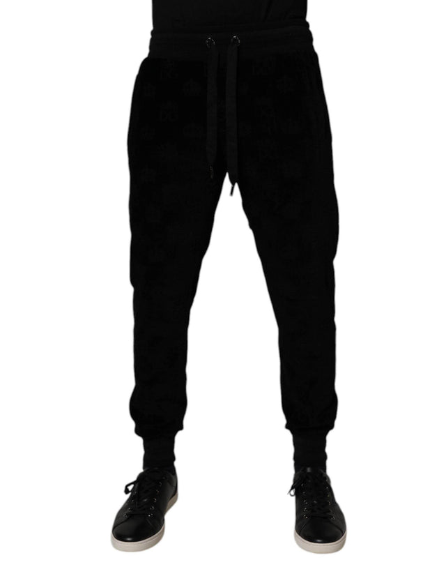 Dolce & Gabbana Black Cotton Jogger Men Sweatpants Pants - Hilstor