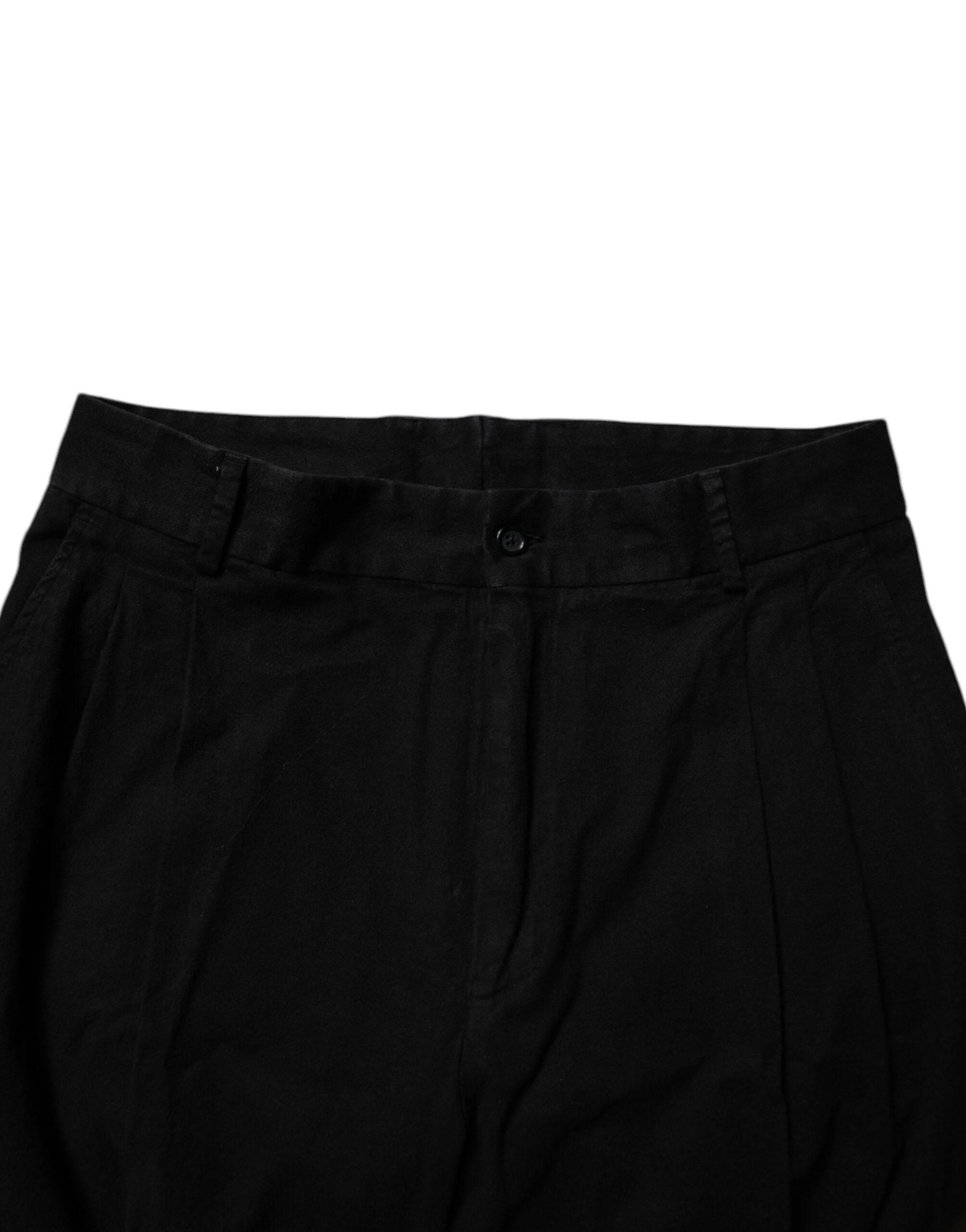Dolce & Gabbana Black Cotton Stretch Skinny Pants - Hilstor