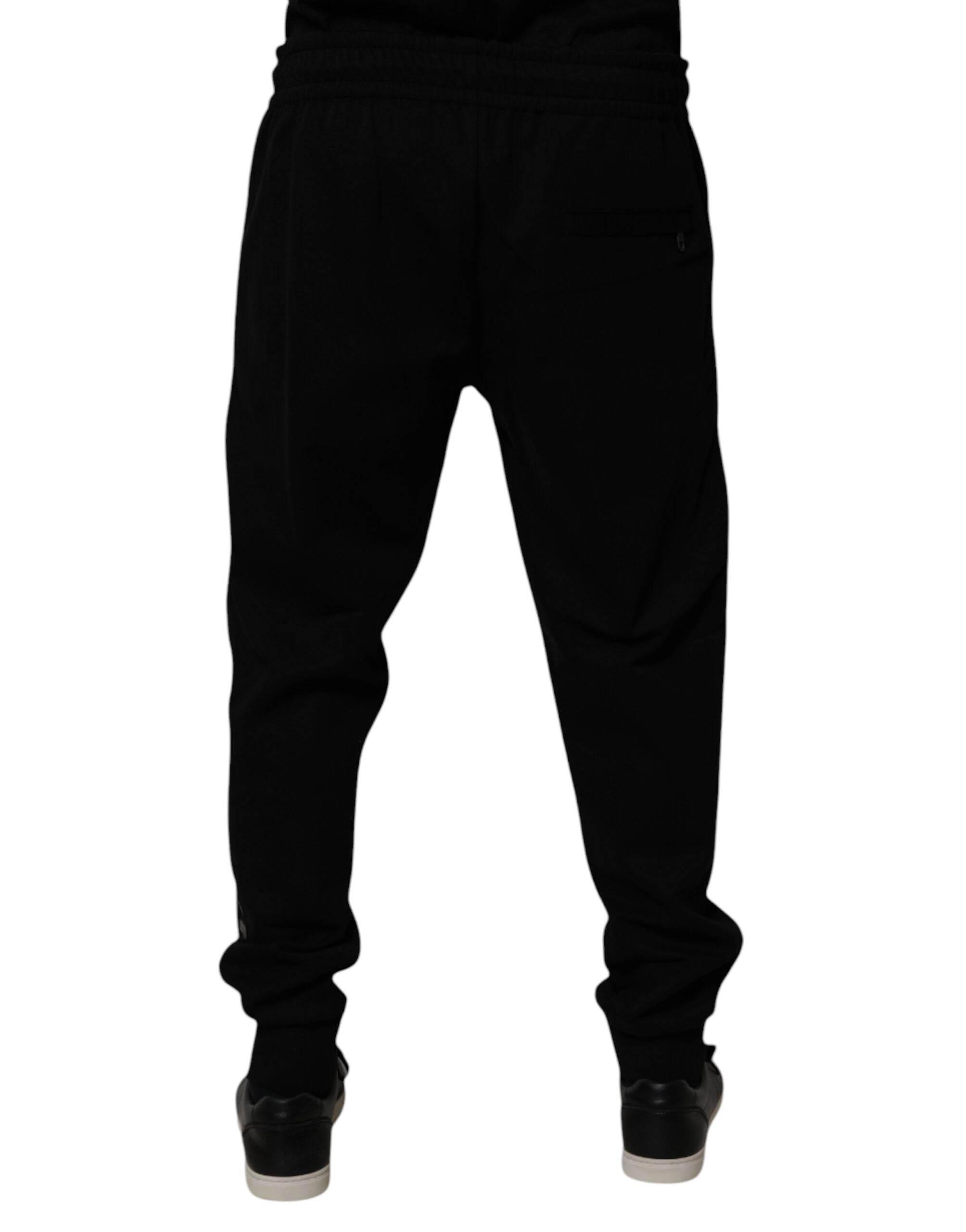 Dolce & Gabbana Black Cotton Blend Jogger Sweatpants Pants - Hilstor