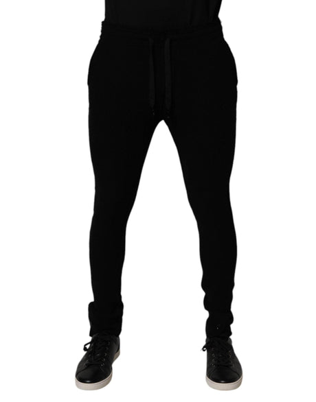 Dolce & Gabbana Black Cashmere Jogger Men Sweatpants Pants - Hilstor