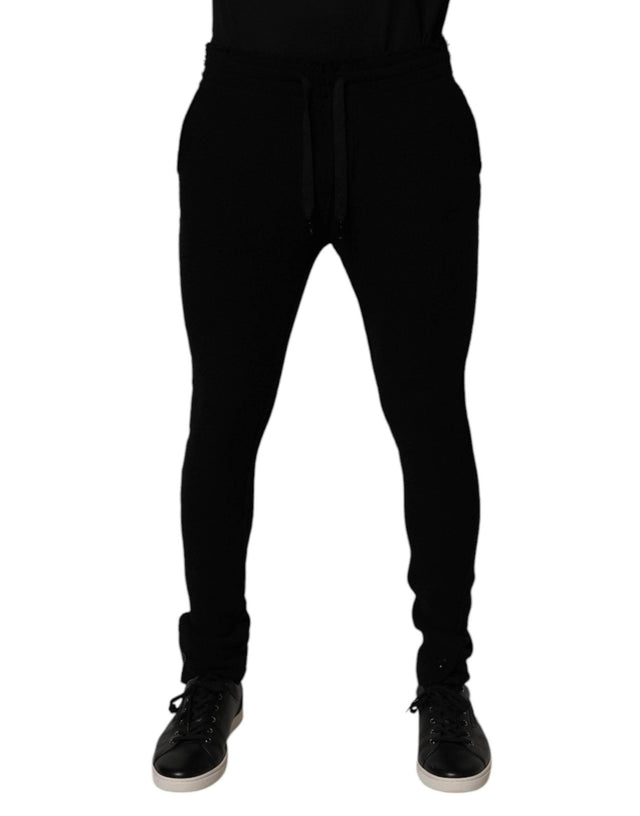 Dolce & Gabbana Black Cashmere Jogger Men Sweatpants Pants - Hilstor