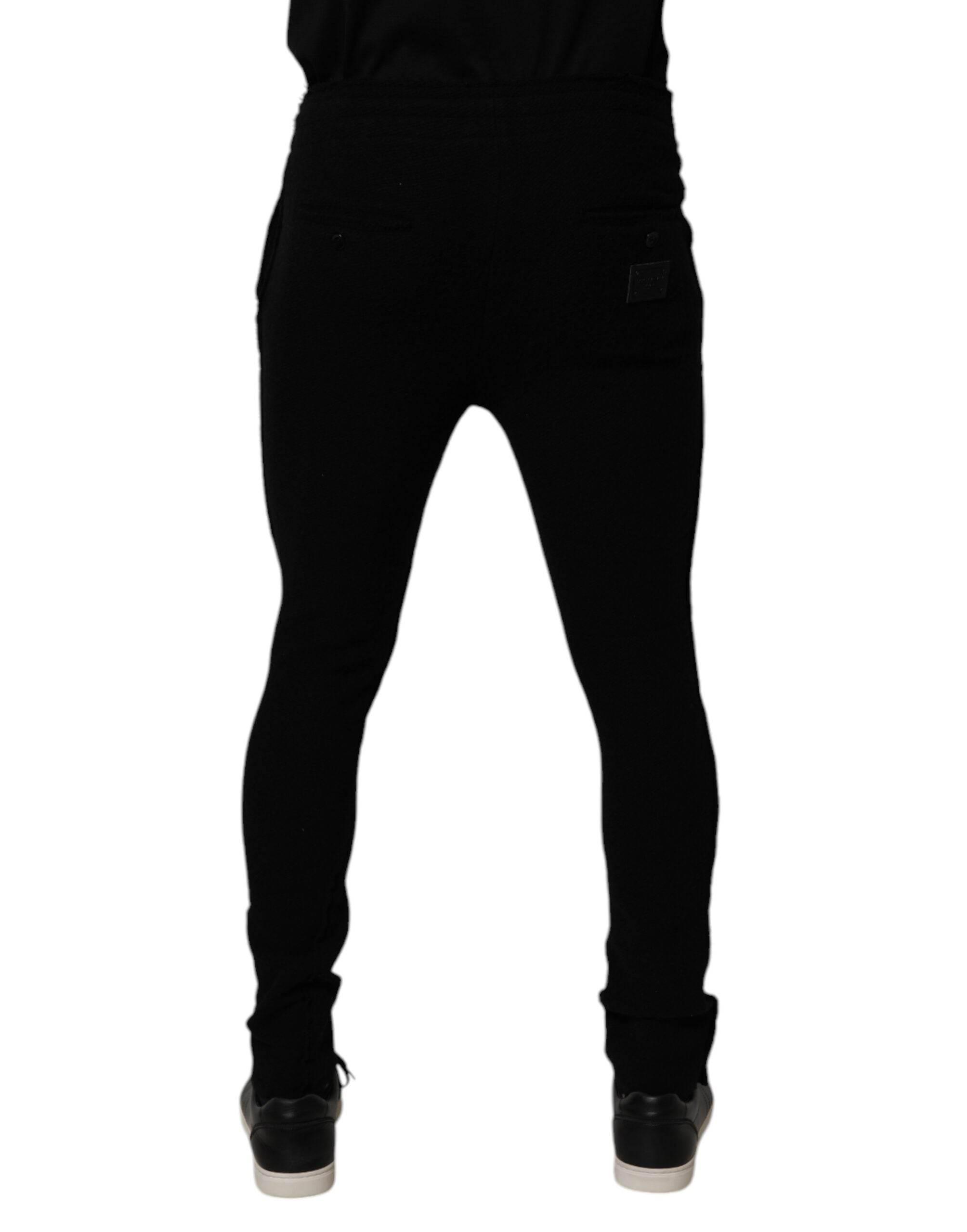 Dolce & Gabbana Black Cashmere Jogger Men Sweatpants Pants - Hilstor