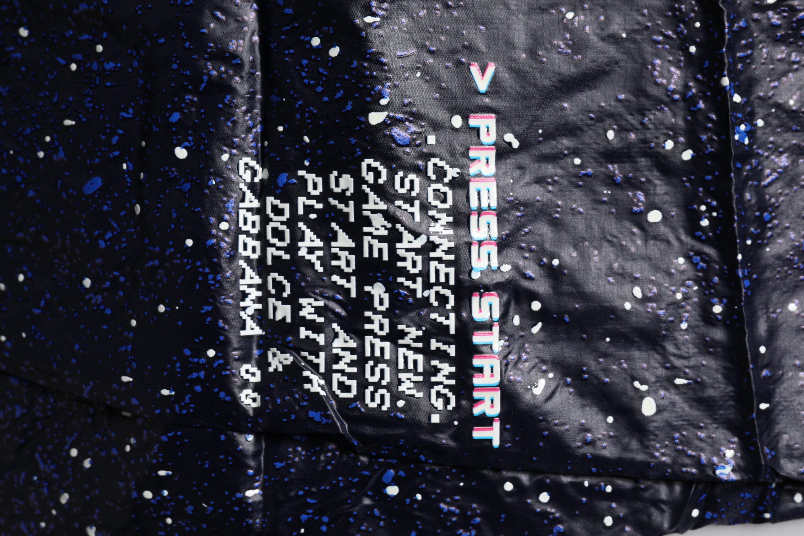 Dolce & Gabbana Dark Blue DG Game Print Bomulds joggerbukser