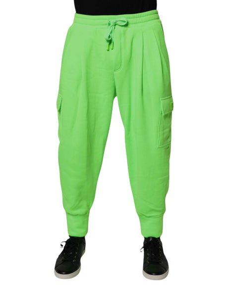 Dolce & Gabbana Neon Green Cargo Jogger Men Sweatpants Pants - Hilstor