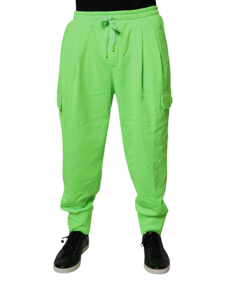 Dolce & Gabbana Neon Green Cargo Jogger Men Sweatpants Pants - Hilstor