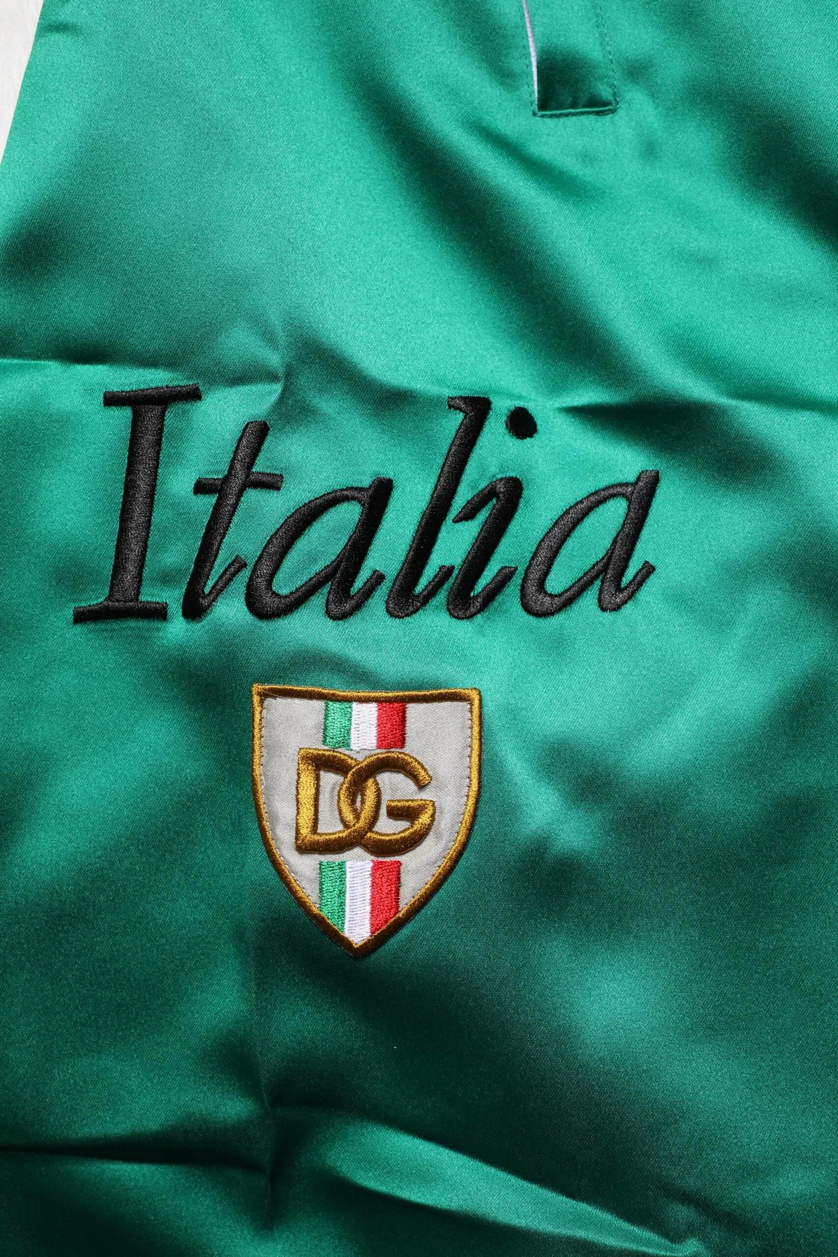 Dolce & Gabbana Multicolor Italia Polyester Bermuda Shorts - Hilstor
