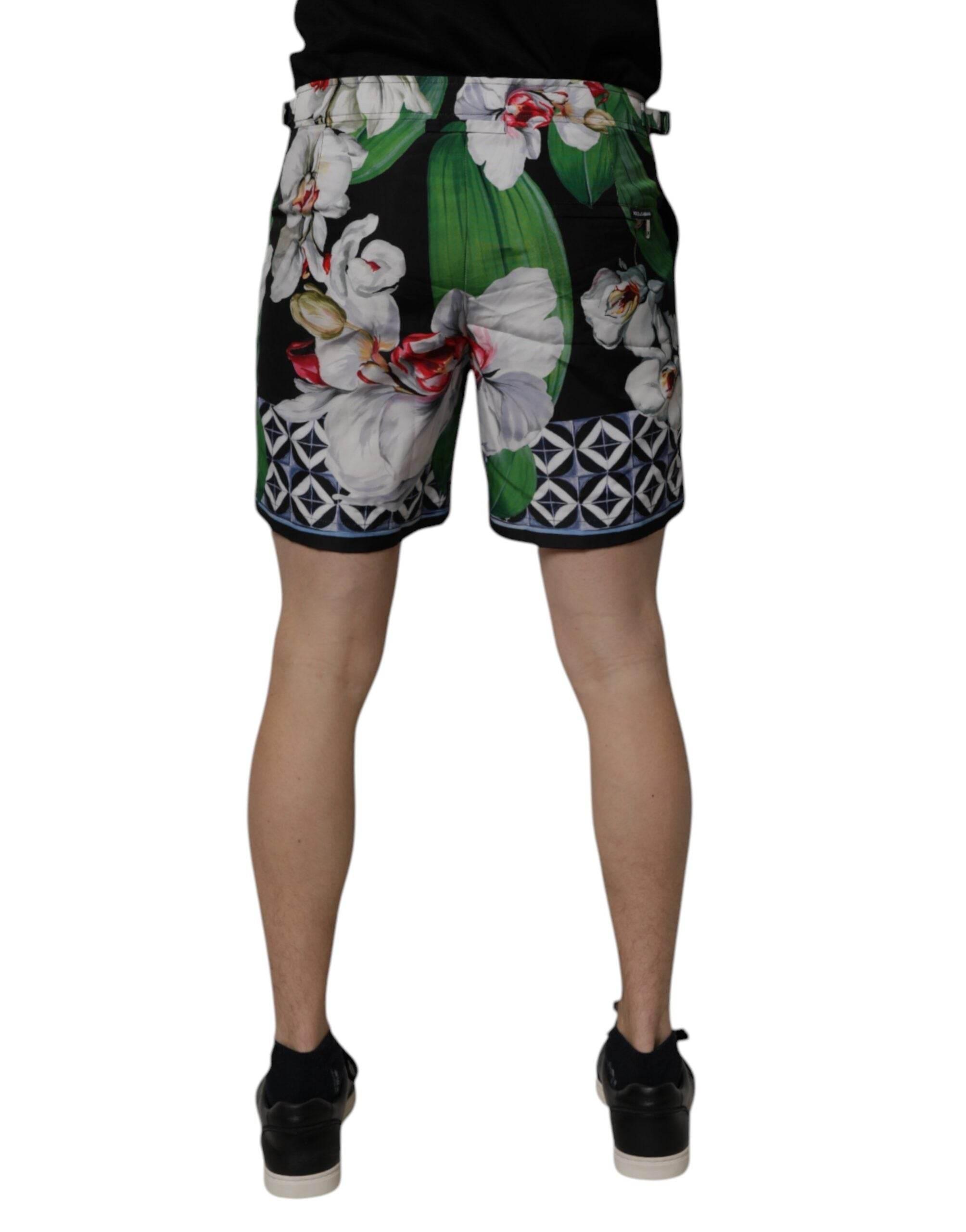Dolce & Gabbana Multicolor Floral Polyester Men Bermuda Shorts - Hilstor
