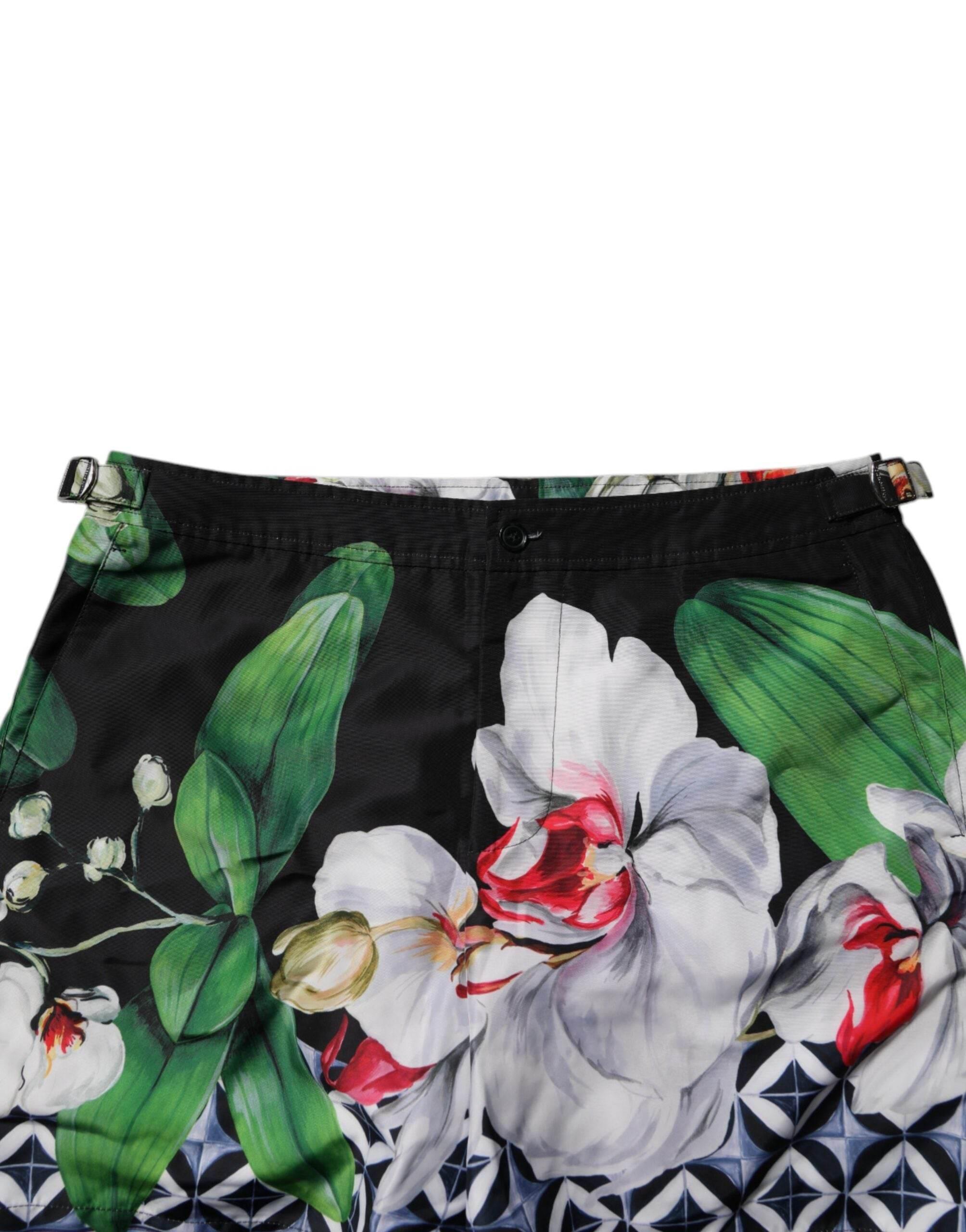 Dolce & Gabbana Multicolor Floral Polyester Men Bermuda Shorts - Hilstor